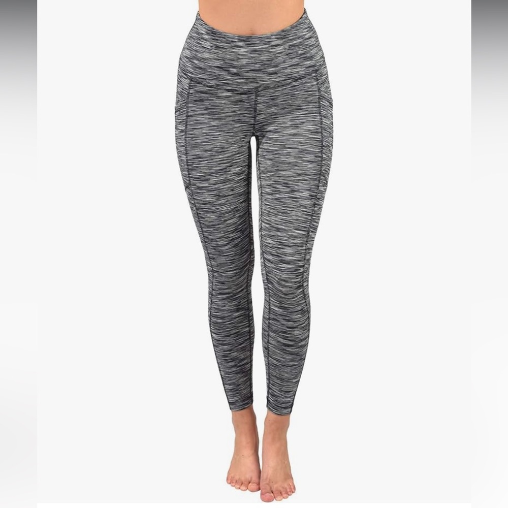 32 Degrees - Weatherproof Ladies’ Active Yoga Legging in Spacedye Black